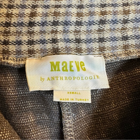 Maeve by Anthropologie Plaid Sequin Flare Women Slack Pants XS - Picture 8 of 11